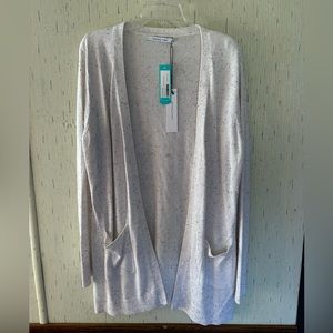 Stitches & Stripes White Speckled Lightweight Cardigan Women’s XL